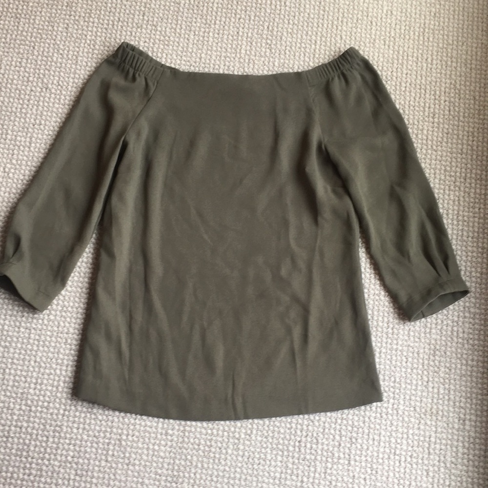 Off the shoulder crepe top